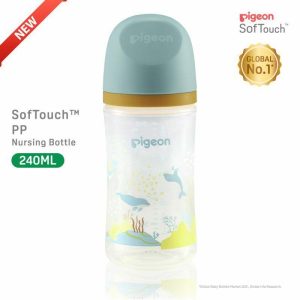 Bottle Feeding | Pigeon Softouch™ Pp Nursing Bottle -Dophin 240Ml