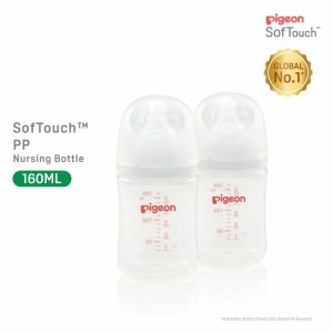 Bottle Feeding | Pigeon Softouch™ Pp Nursing Bottle – Twin Pack 160Ml