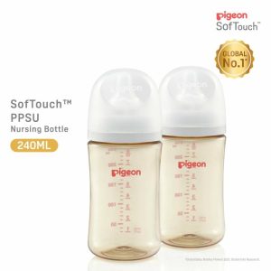 Bottle Feeding | Pigeon Softouch™ Ppsu Nursing Bottle – Twin Pack 240Ml