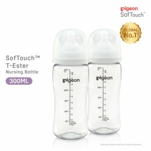 Bottle Feeding | Pigeon Softouch™ T-Ester Nursing Bottle – Twin Pack 300Ml