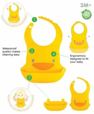 Dining | Piyo Piyo Adjustable Waterproof Bib With Food Catching Tray