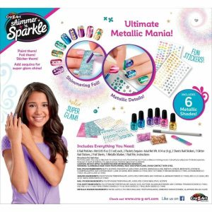 Toys for Kids | Cra-Z-Art Shimmer ‘N Sparkle – Metallic Rainbow Nail Art