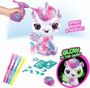 Toys for Kids | Style 4 Ever Airbrush Plush – Glow In The Dark Magic Unicorn