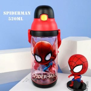 Water Bottles | Spiderman Straw Water Bottle 520Ml